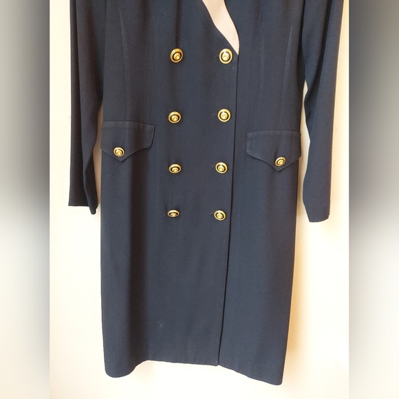 Vintage Danny and Nicole NY Double Breast Business Dress, Size S. - Picture 5 of 11